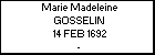 Marie Madeleine GOSSELIN