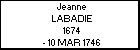 Jeanne LABADIE