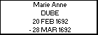 Marie Anne DUBE