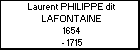 Laurent PHILIPPE dit LAFONTAINE