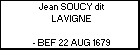 Jean SOUCY dit LAVIGNE