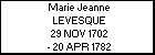 Marie Jeanne LEVESQUE