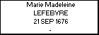 Marie Madeleine LEFEBVRE